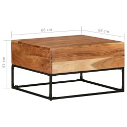 Table basse 68x68x41 cm Bois d'acacia solide 