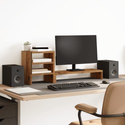 Support de moniteur et organisateur de bureau bois d'ingénierie 