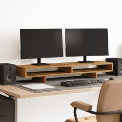 Support de moniteur vieux bois 100x27x15 cm bois d'ingénierie 