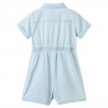 Combinaison enfants avec manches courtes bleu doux 128 alsavelo 