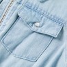 Combinaison enfants avec manches courtes bleu doux 128 alsavelo 