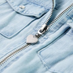Combinaison enfants avec manches courtes bleu doux 128 alsavelo 