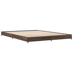 Cadre de lit sans matelas chêne marron 120x200 cm 