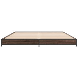 Cadre de lit sans matelas chêne marron 120x200 cm 
