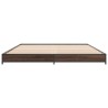 Cadre de lit sans matelas chêne marron 120x200 cm 