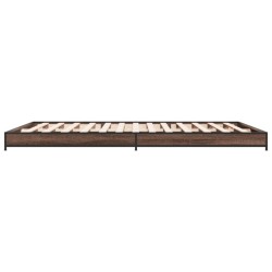 Cadre de lit sans matelas chêne marron 120x200 cm 