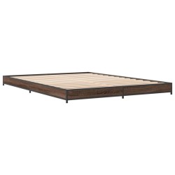 Cadre de lit sans matelas chêne marron 120x200 cm 