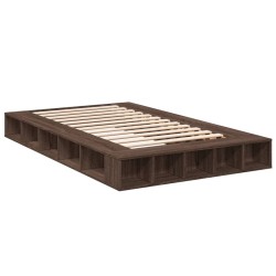 Cadre de lit sans matelas chêne marron 140x190 cm 