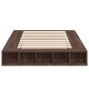 Cadre de lit sans matelas chêne marron 140x190 cm 