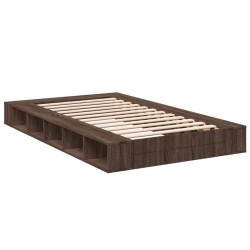 Cadre de lit sans matelas chêne marron 140x190 cm 