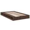Cadre de lit sans matelas chêne marron 140x190 cm 