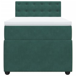 Sommier à lattes de lit et matelas Vert foncé 80x200 cm Velours 