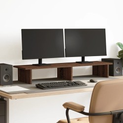 Support de moniteur chêne marron 100x27x15 cm bois d'ingénierie 