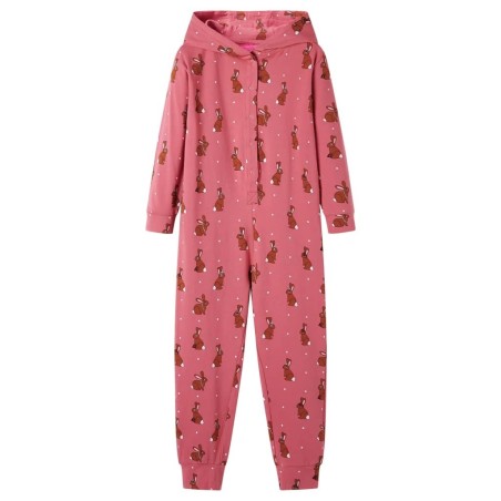 Combinaison à capuche pour enfants vieux rose 116 alsavelo 