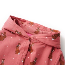 Combinaison à capuche pour enfants vieux rose 116 alsavelo 