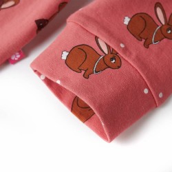 Combinaison à capuche pour enfants vieux rose 116 alsavelo 