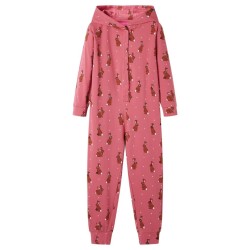 Combinaison à capuche pour enfants vieux rose 116 alsavelo 