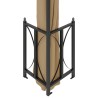 Tonnelle avec parois et toit double 3x3 m Taupe 