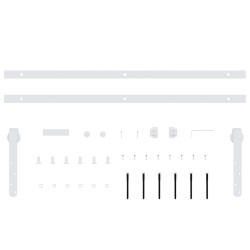 Kit mini de porte d'armoire coulissante Acier au carbone 122 cm 