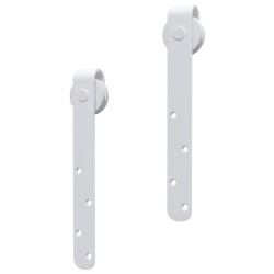 Kit mini de porte d'armoire coulissante Acier au carbone 122 cm 