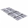 Coussins de chaise jardin à dossier haut lot de 4 carreaux gris 