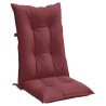 Coussins de chaise dossier haut lot de 2 rouge bordeaux mélangé 