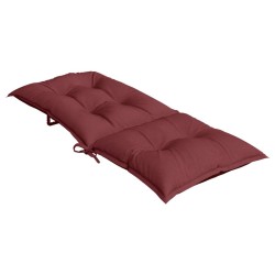 Coussins de chaise dossier haut lot de 2 rouge bordeaux mélangé 