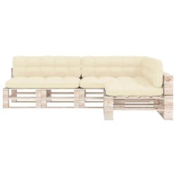 Coussins de canapé palette lot de 7 Crème 