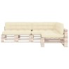 Coussins de canapé palette lot de 7 Crème 