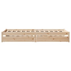 Cadre de lit sans matelas 75x190 cm bois de pin massif 