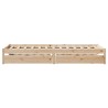 Cadre de lit sans matelas 75x190 cm bois de pin massif 