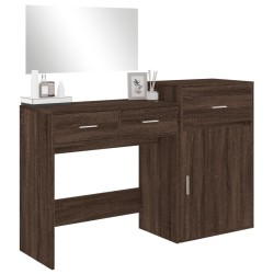 Ensemble de coiffeuse 3 pcs chêne marron bois d'ingénierie 
