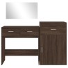 Ensemble de coiffeuse 3 pcs chêne marron bois d'ingénierie 