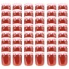 48 pcs Pots à confiture Couvercle blanc et rouge Verre 230 ml 