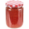 48 pcs Pots à confiture Couvercle blanc et rouge Verre 230 ml 