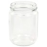 48 pcs Pots à confiture Couvercle blanc et rouge Verre 230 ml 