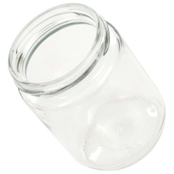 48 pcs Pots à confiture Couvercle blanc et rouge Verre 230 ml 