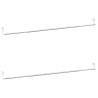 Tringles à rideau 2 pcs blanc et argenté 90-135 cm aluminium 