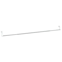 Tringles à rideau 2 pcs blanc et argenté 90-135 cm aluminium 