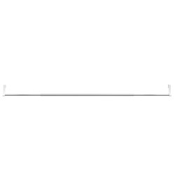 Tringles à rideau 2 pcs blanc et argenté 90-135 cm aluminium 