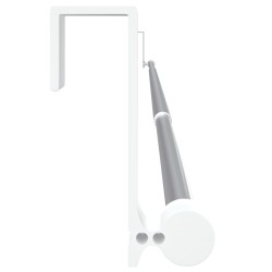 Tringles à rideau 2 pcs blanc et argenté 90-135 cm aluminium 