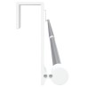 Tringles à rideau 2 pcs blanc et argenté 90-135 cm aluminium 