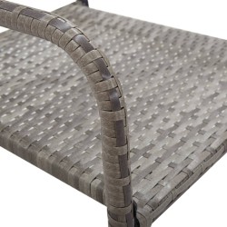 Chaise à dîner de jardin empilable lot de 2 gris résine tressée 