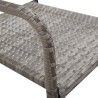 Chaise à dîner de jardin empilable lot de 2 gris résine tressée 