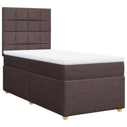 Sommier à lattes de lit avec matelas Marron foncé 90x190 cm 