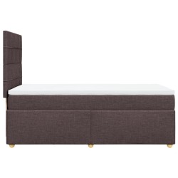 Sommier à lattes de lit avec matelas Marron foncé 90x190 cm 