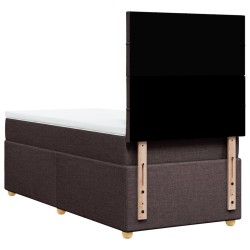 Sommier à lattes de lit avec matelas Marron foncé 90x190 cm 