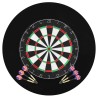 Jeu de cibles professionnel en sisal avec 6 fléchettes 