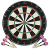 Jeu de cibles professionnel en sisal avec 6 fléchettes 