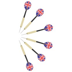 Jeu de cibles professionnel en sisal avec 6 fléchettes 